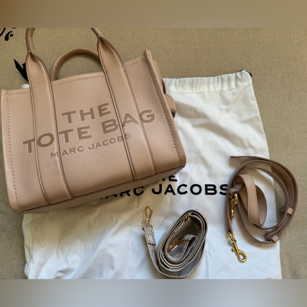 Marc Jacobs Leather small The Tote Bag in Rose